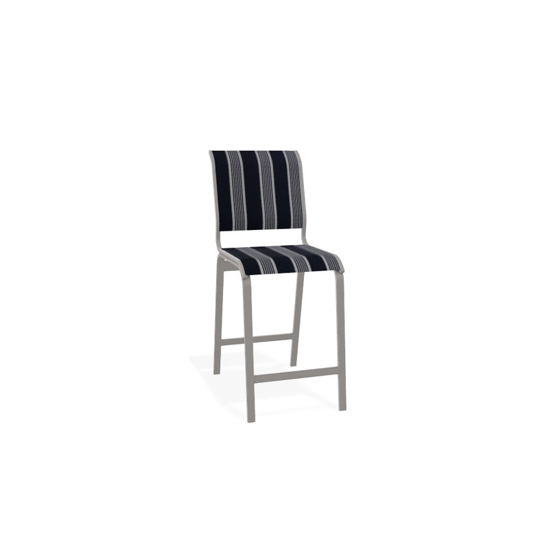 Tabouret de bar 26 po Holna, Gris chaleureux texturé, Nuit