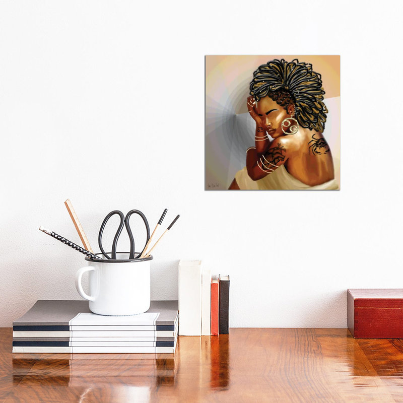 Cancer by Faith With An E - Wrapped Canvas Print, 30.48 cm H x 30.48 cm W