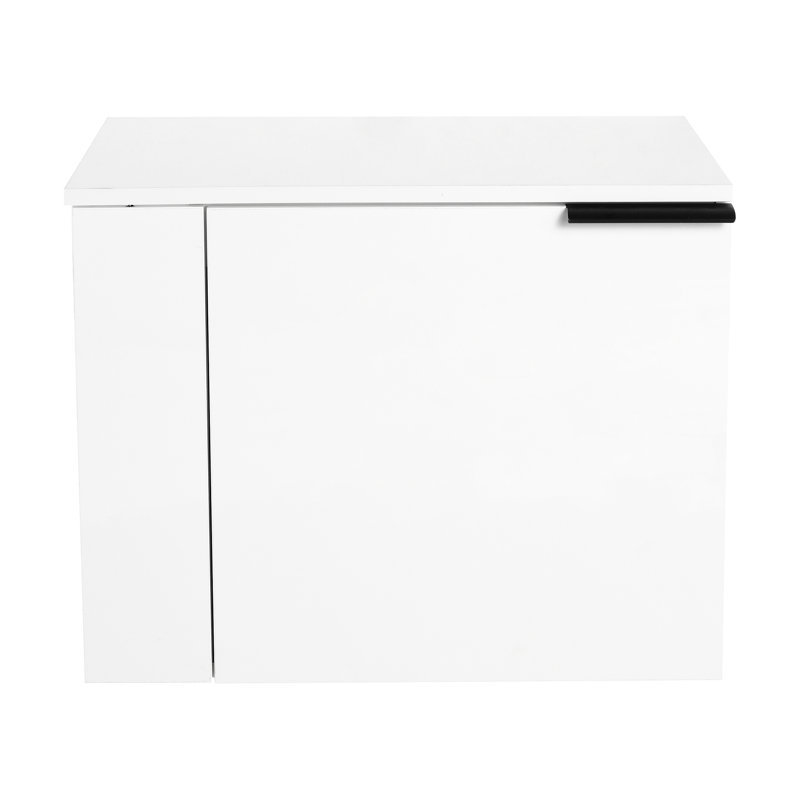Lavabo de salle de bain 24 po pour espaces spacieux - Armoire moderne sans lavabo, chêne blanc américain, blanc composable, grands espaces de bain Splendor