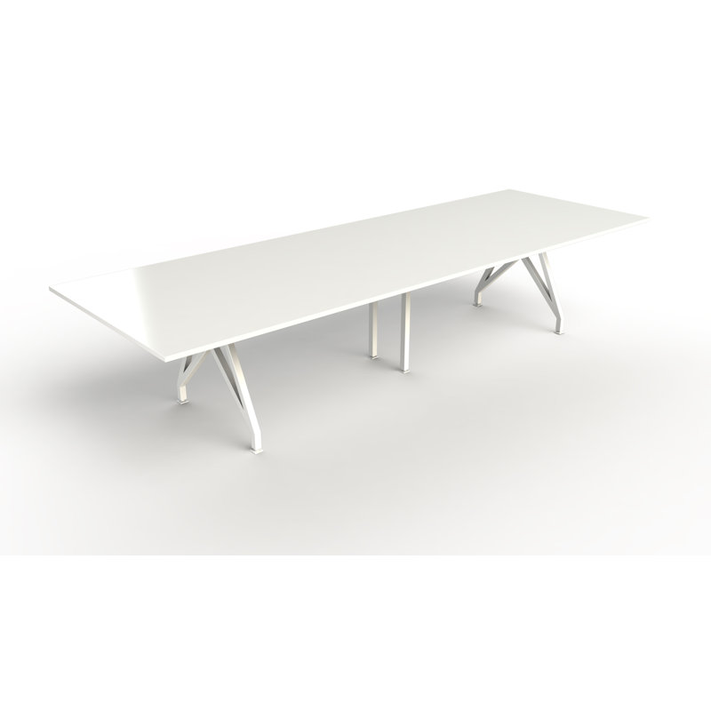 ThinkTank Rectangular Conference Table, 30" H x 144" L x 48" D, Fawn Cypress, Yes