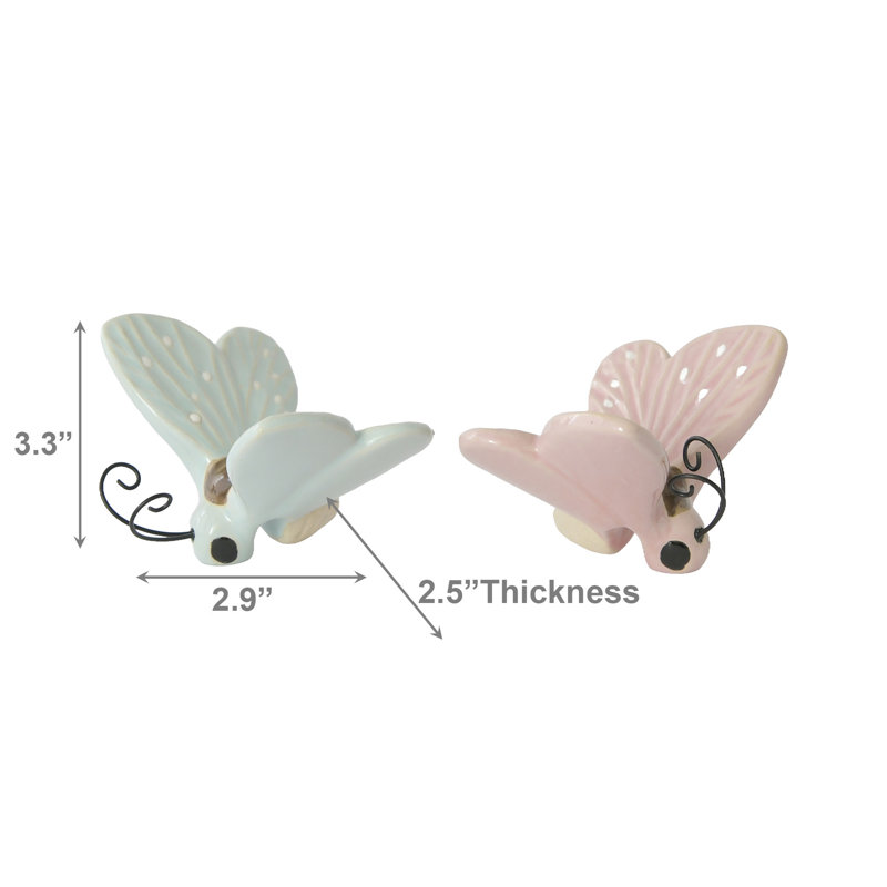 Porte-pot décoratif papillon - ensemble de 2