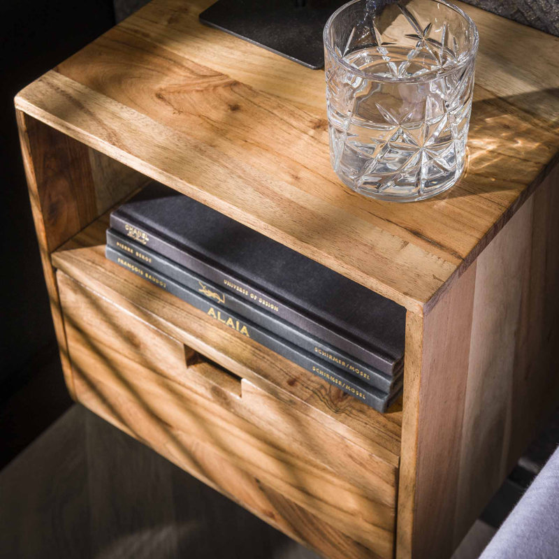 Brott 30cm W Solid Wood Bedside Table