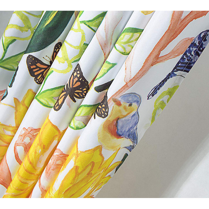 Rideau de douche simple antiodeur tropical Layla