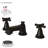 8 In. Widespread Double Handle 3 Hole Bathroom Faucet Water-Saving With Metal Drain -113442563