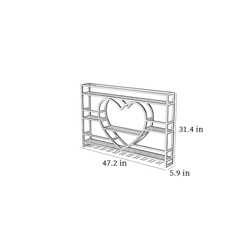 Naphtali, Doré, H 31,4 po x l 47,2 po x P 5,9 po