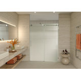 Galaxy 56 - 60 in. x 78 in. Fully Frameless Fluted Sliding Shower Door