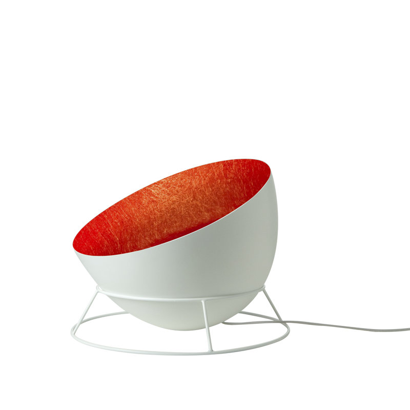Luna 27.5cm Novelty Floor Lamp, White, White/Red