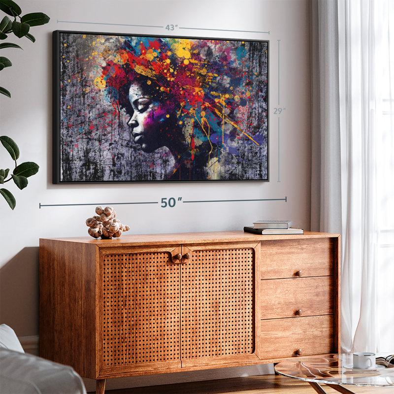 Personnes « Afro Abstract », H 43 po x l 29 po