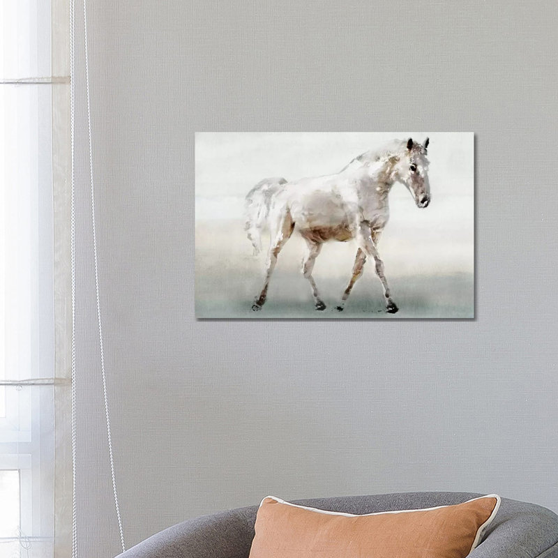 White Horse by Edward Selkirk - Wrapped Canvas Painting, 66.04 cm H x 45.72 cm W x 1.91 cm D