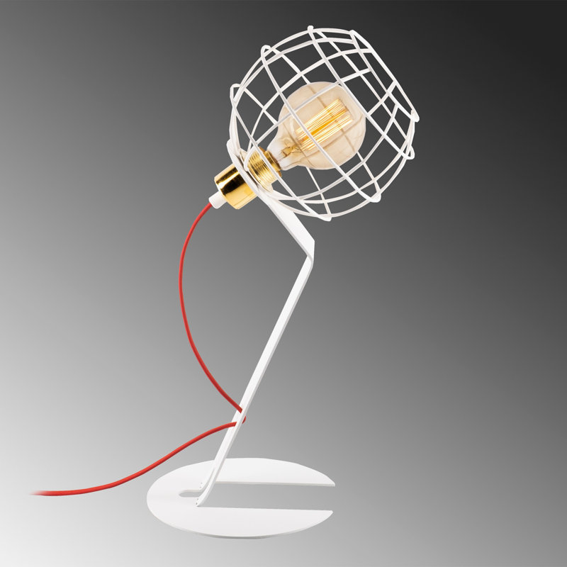 Lampe de table 22,44 "Akram, Blanc, Blanc