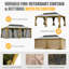 Pavillon de jardin 14 pi x 20 pi avec toit en acier galvanisé et structure en aluminium robuste