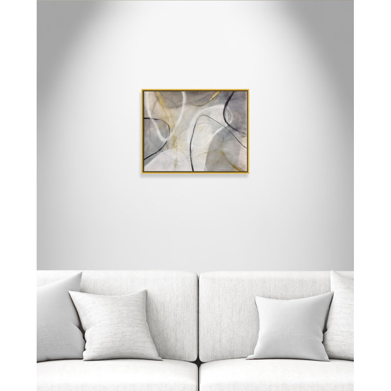 Lucid Shapes - reproduction d'art sur toile, H 22 po x l 28 po x P 2 po, Or