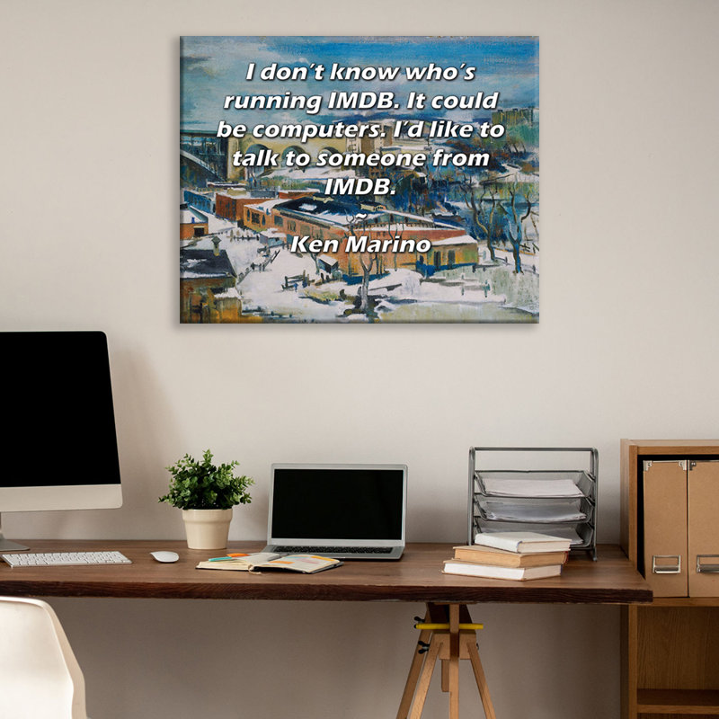 Toile tendue d'ArtsyQuotes par Ken Marino: «Je ne sais pas qui dirige IMDB. Cela pourrait être des ordinateurs. Je souhaite parler à quelqu'un de IMDB.