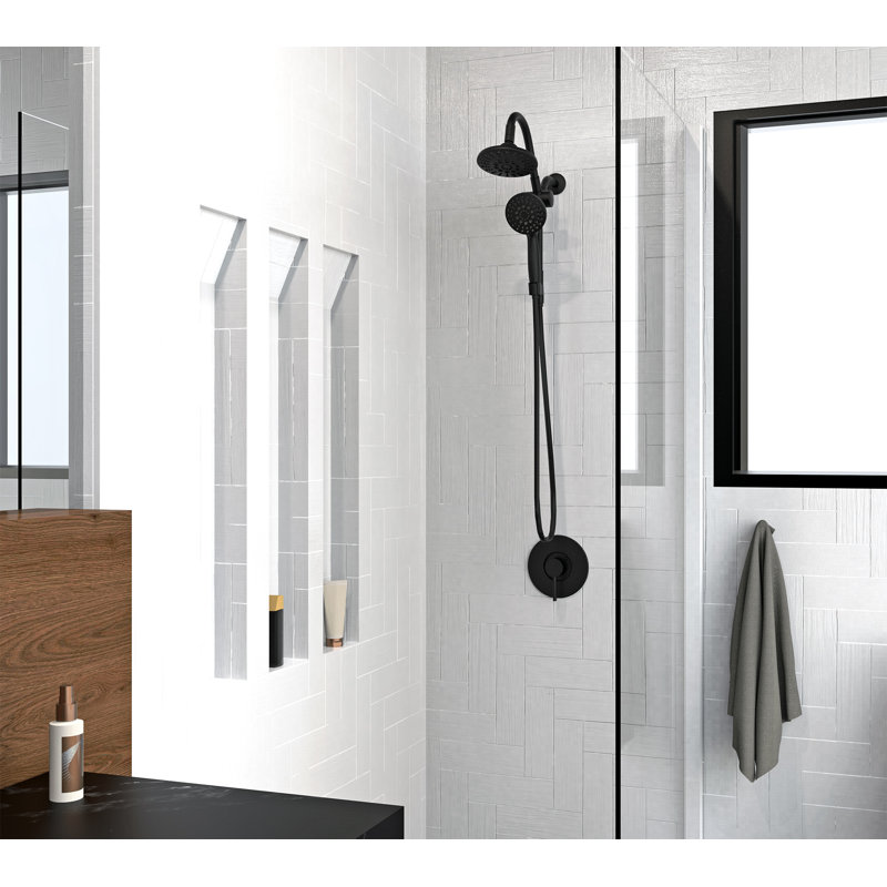 Belanger Retrofit Massage/Jet Dual Shower Head, Matte Black