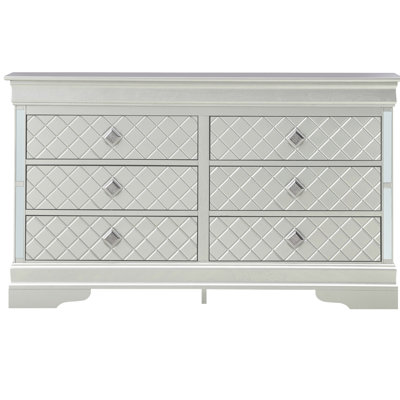 Mobilier de chambre à coucher argenté G6700-d