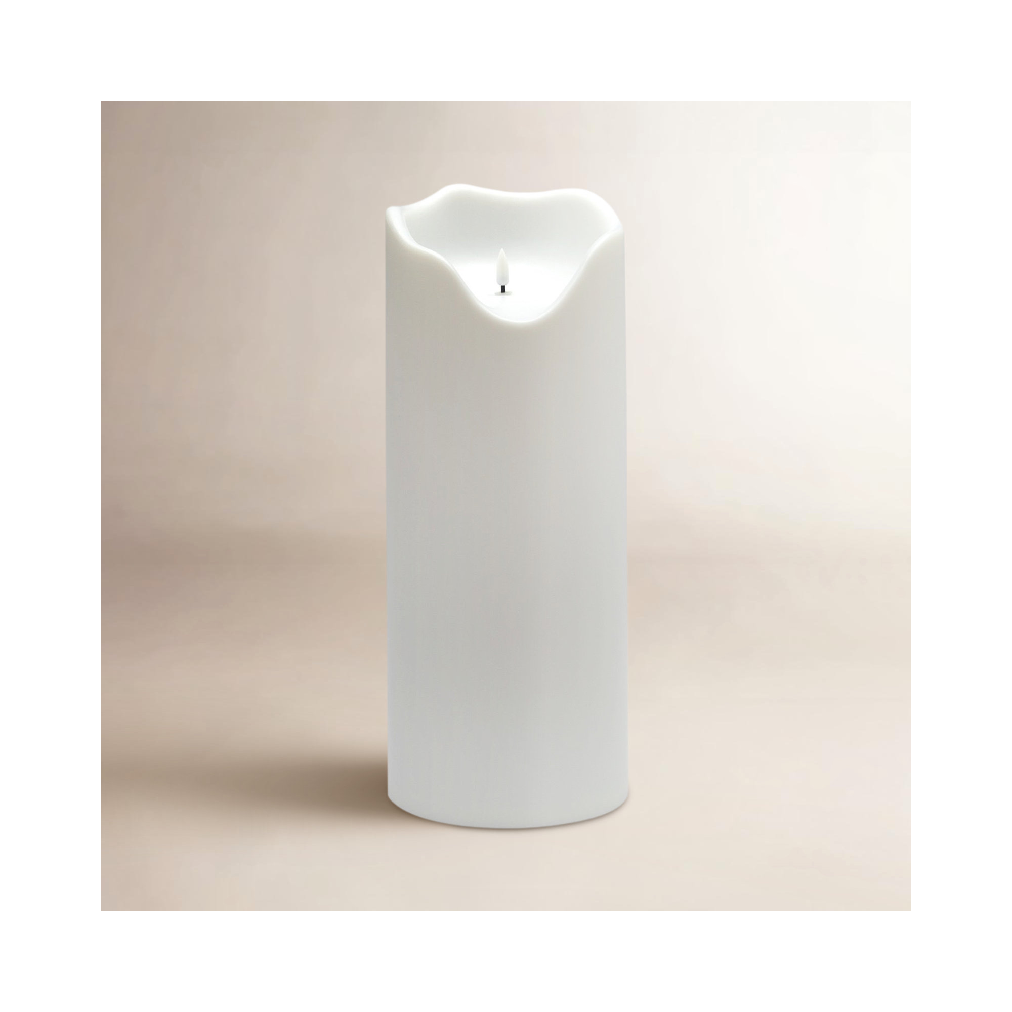 Large White Flameless Outdoor Candle, Large 