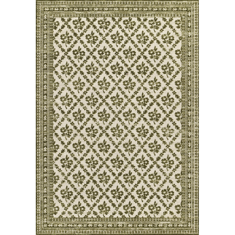 Momeni Bibury Traditional Floral Wool and Nylon Rust Area Rug (2x3)