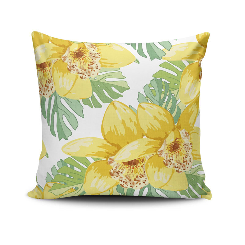 Housse de coussin décorative Erin-Rose, 17 x 17 pouces, 50% coton / 50% polyester | Lavable à la machine à 104 ° F, repassable, fermeture à glissière dissimulée | Parfait pour le salon, la chambre à coucher et la décoration intérieure élégante