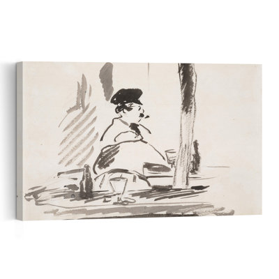 Le Bouchon, 1878 Abstract Contemporary Wall Art Print by Edouard Manet - 1 Piece Wrapped Canvas Wall Art