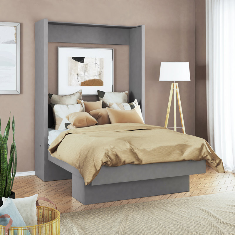 Dekari Storage Murphy Bed, Full / Double, Gray