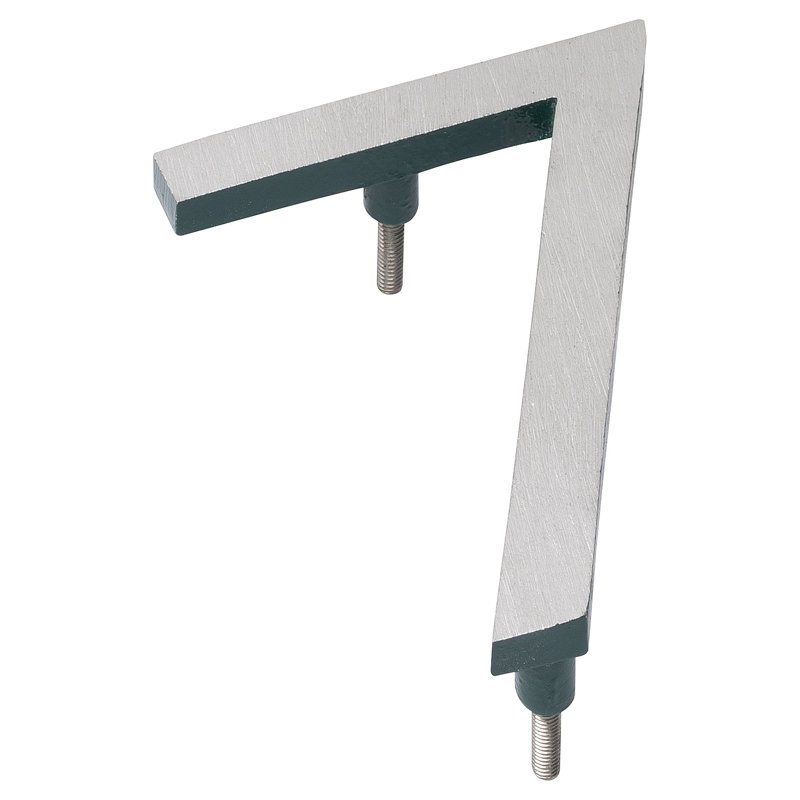 24 in. Flat Floating Mount House Number, Satin Nickel/Hunter Green, 7