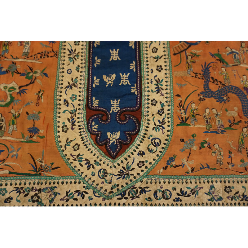 Antique Chinese - Textile Small Scatter Size Wool Rug