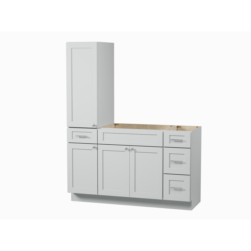 Meuble-lavabo simple 57 po Disar, Gris