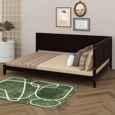Full Size Wood Day Bed, Space-Saving Daybed With Wood Slat, Modern Daybed For Living Room, Bedroom, Guest Room