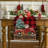 Buffalo Plaid Merry Christmas Tree Table Runner, Seasonal Truck Gifts Kitchen Dining Table Decoration For Outdoor Home Party-1697108292-1697108294