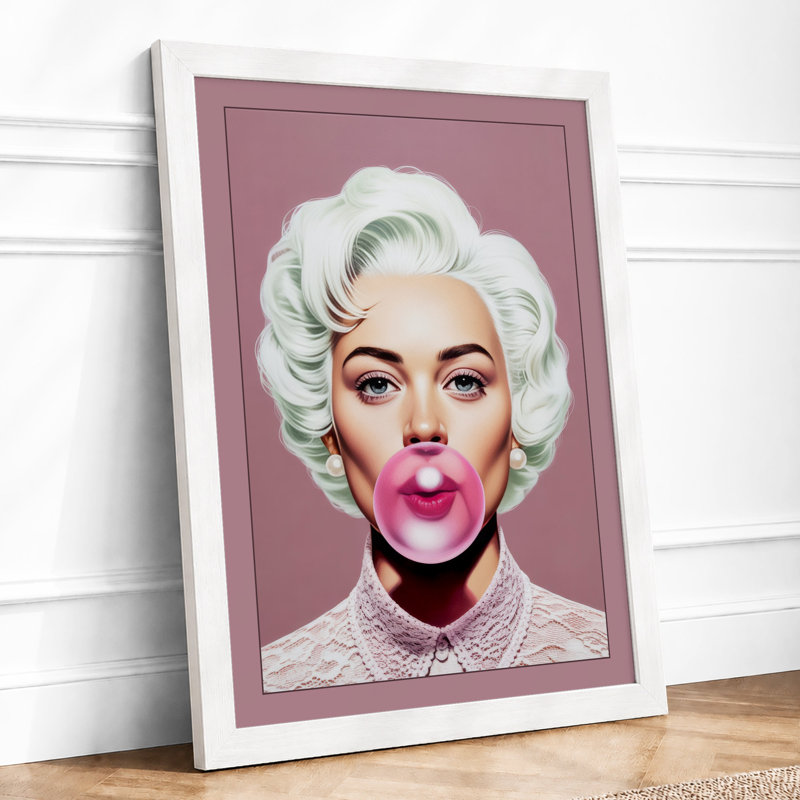 Platinum Glamour Retro - Framed Print, A1 - 84.1 x 59.4 cm, White