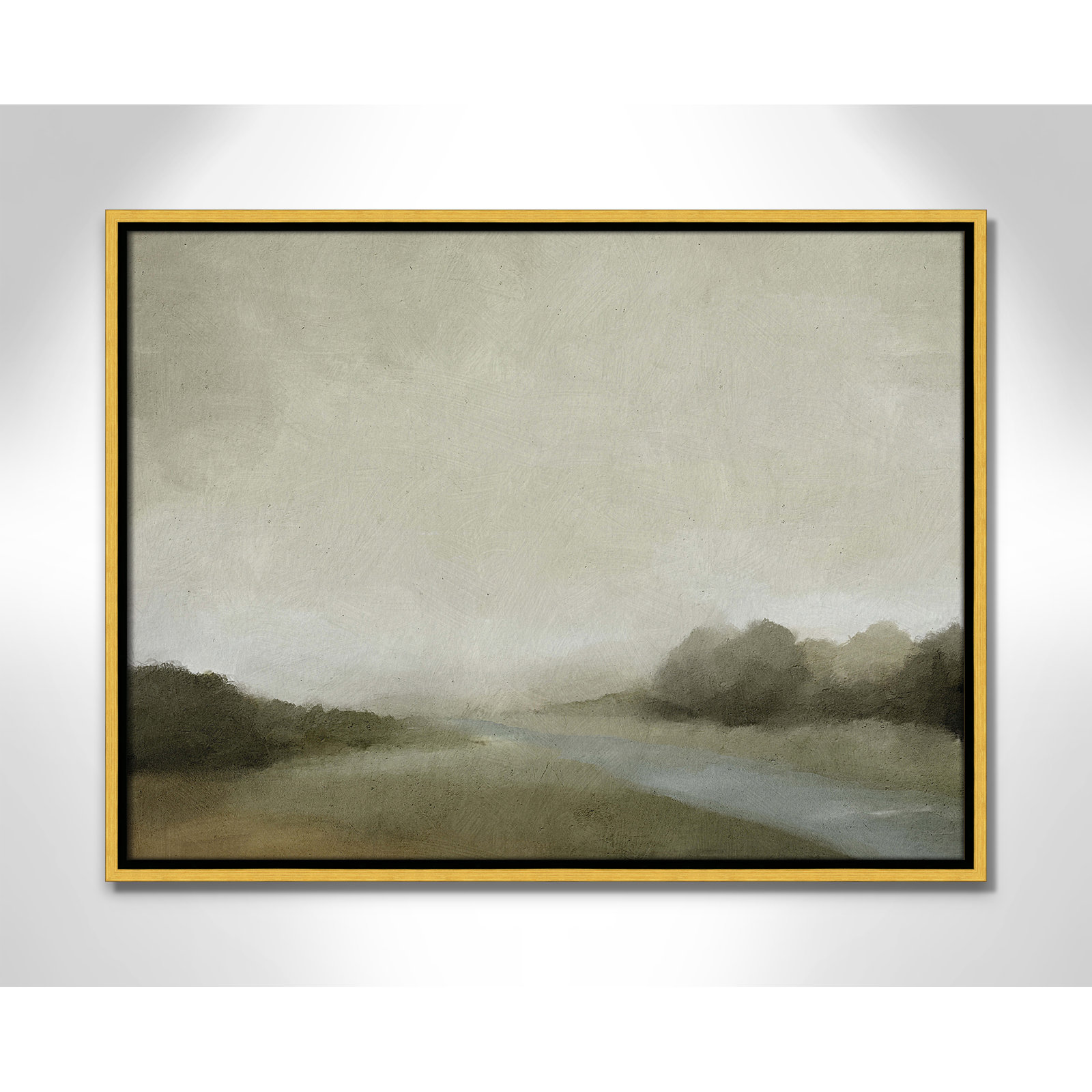 Vanora "Lovers Creek" Painting, 19.5" H x 25.5" W, Gold