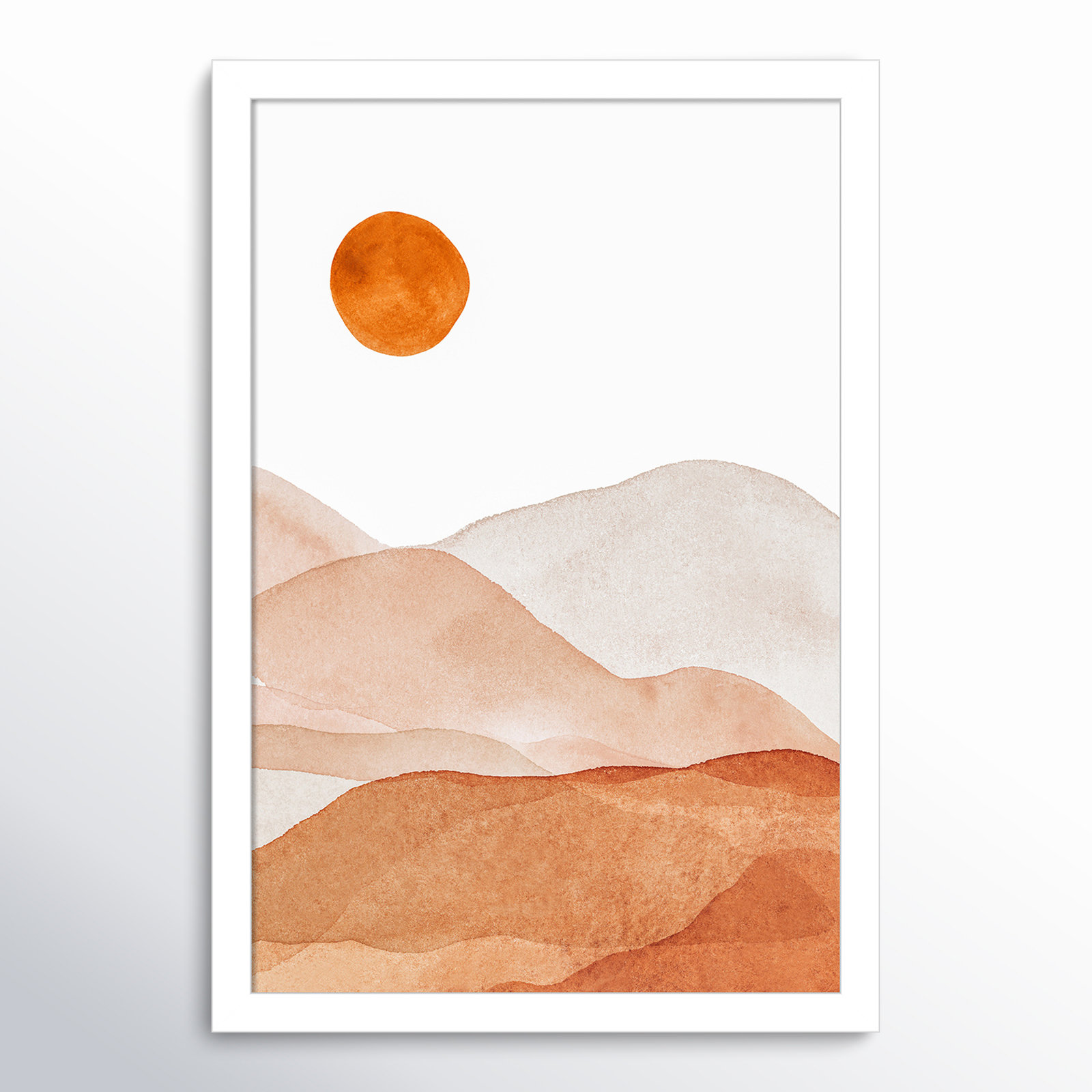 Mountain Range I by Amy Lighthall, Brown, 16.25" H x 11.25" W x 0.88" D
