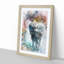 A Deer Stag Silhouette in Abstract - Picture Frame Painting Print-55629434-55629436