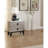 Rustic Brown Oak Nightstand With Faux Marble Top, 23X15x23 Inches Accents In Cream Tabletop, Inch