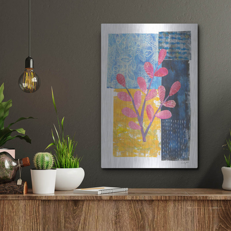  «Patchwork Plants 3» par Courtney Prahl, art mural en métal, 12 po x 16 po, H 16 po x l 12 po