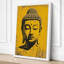 Golden Buddha Head Japandi - Wrapped Canvas-1844510139-1844510156