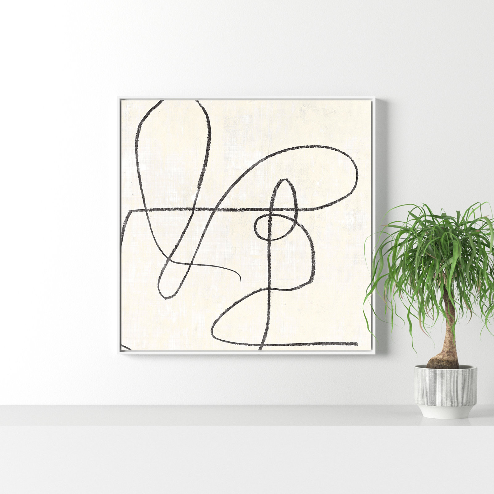 Juxtaposing, 37.5" H x 37.5" W, White