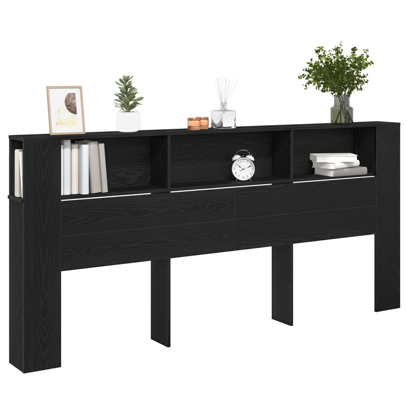 Solid Wood Headboard, Black Oak , Kingsize (5')