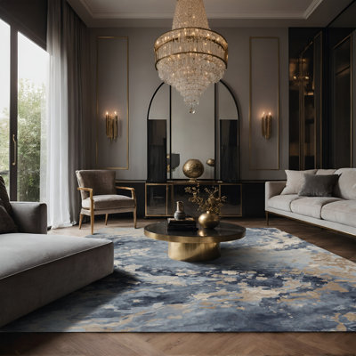 Tapis gris soyeux et moelleux
