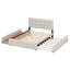Lit plateforme tapissier avec 2 tiroirs et lit gigogne-971823969