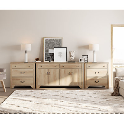 Haikey 122" Wide 8 Drawer Sideboard