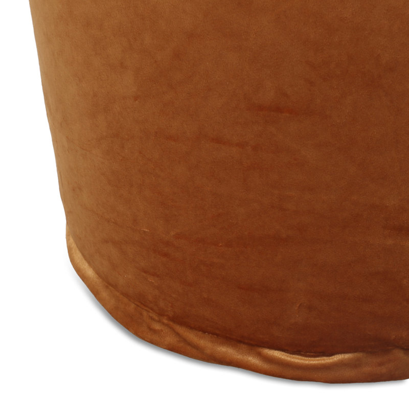 Velvet Pouf, Apricot Velvet