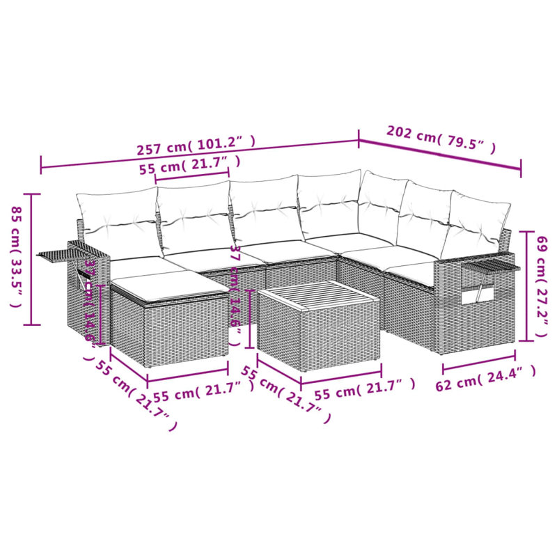 Vidaxl Garden Sofa Set
