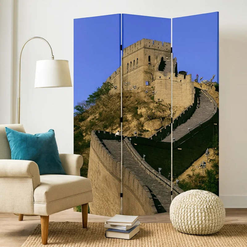 Multicolore 71 pouces, écran à 3 panneaux, impression Grande Muraille de Chine