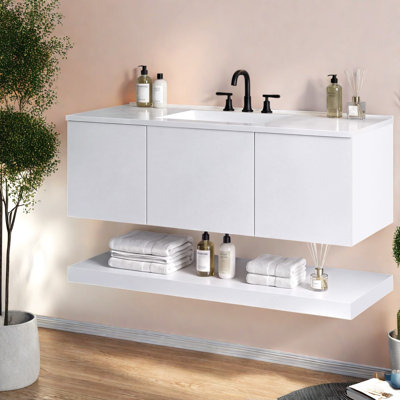 Modern Vanities(Must include both Vanity Cabinet  and Sink), MDF Storage