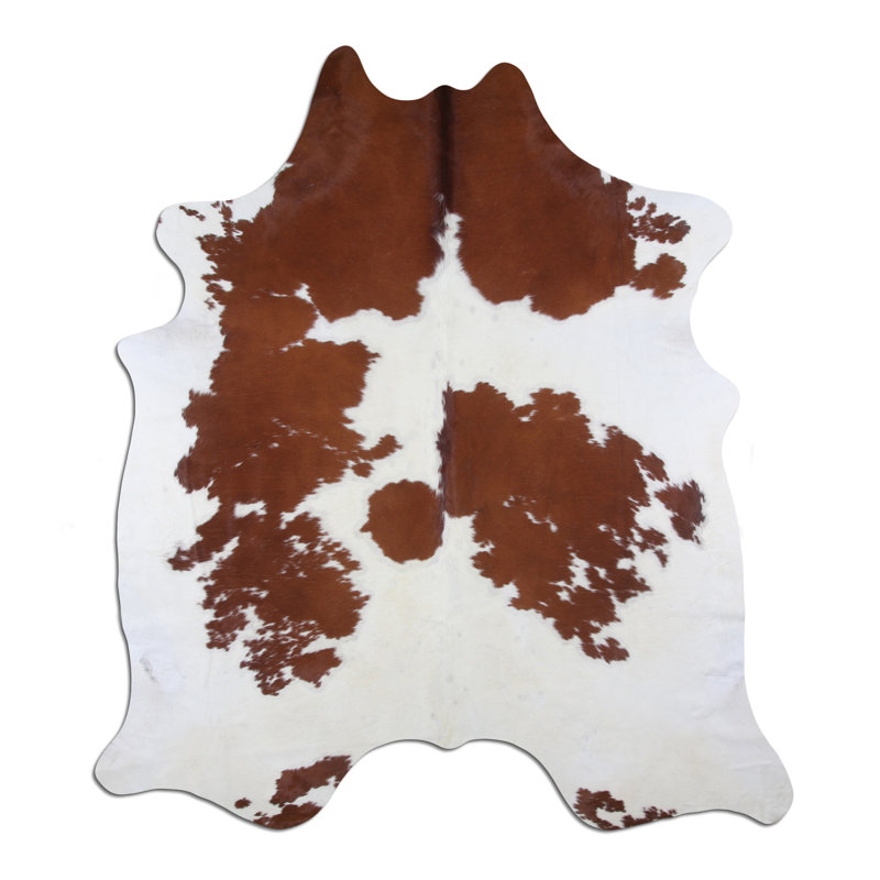 Tapis brun/blanc vache doux et beige magnifique Dewey