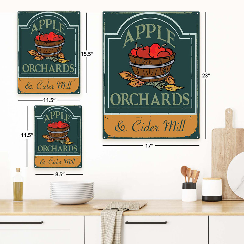 " Apple Orchards ", 11.5" H x 8.5" W x 0.04" D