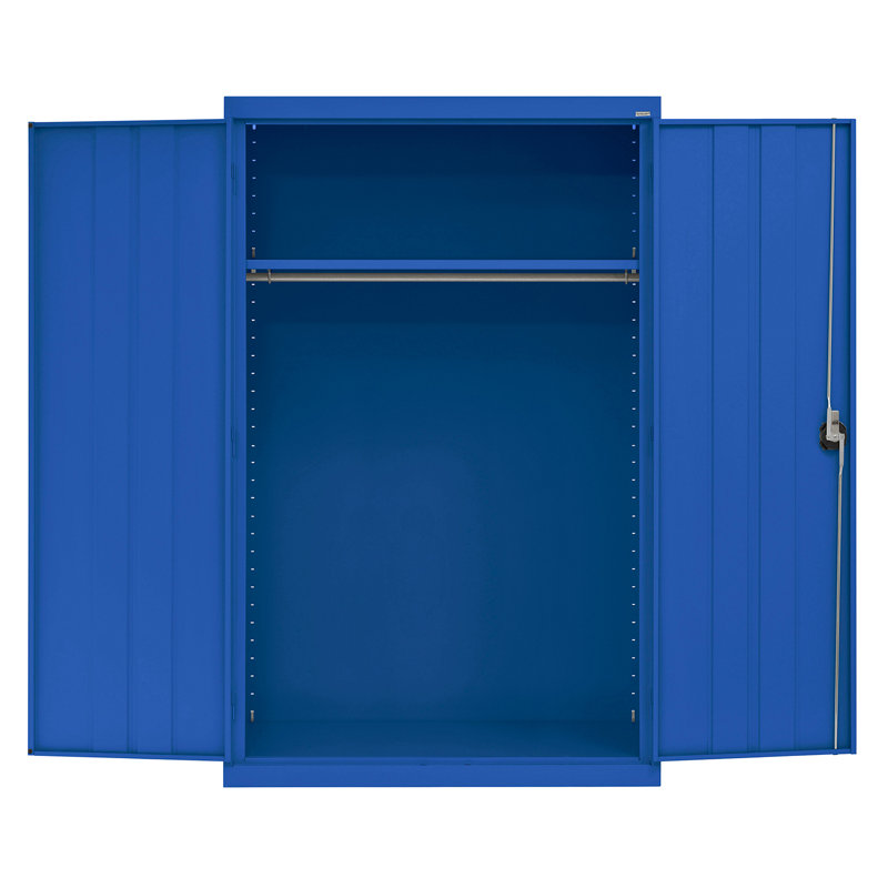 Armoire de rangement garde-robe, H 72 po x l 46 po x P 24 po, Bleu
