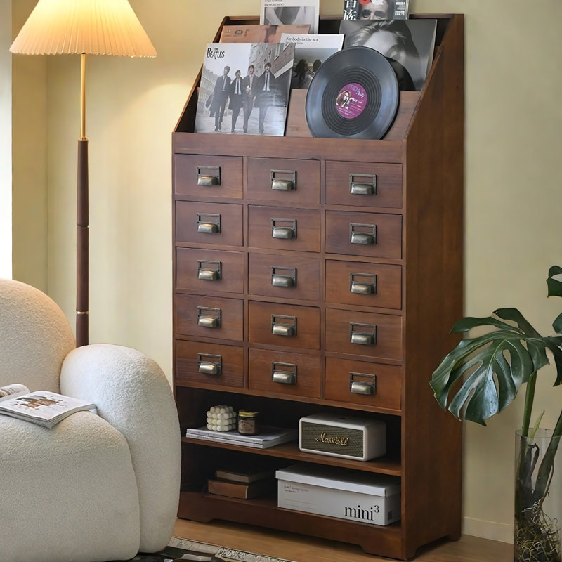 Simple Walnut Solid Wood Pine Accent Chest.
