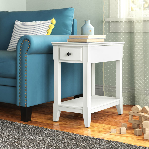 Busey 1 - Drawer End Table and Storage Andover Mills Color: White